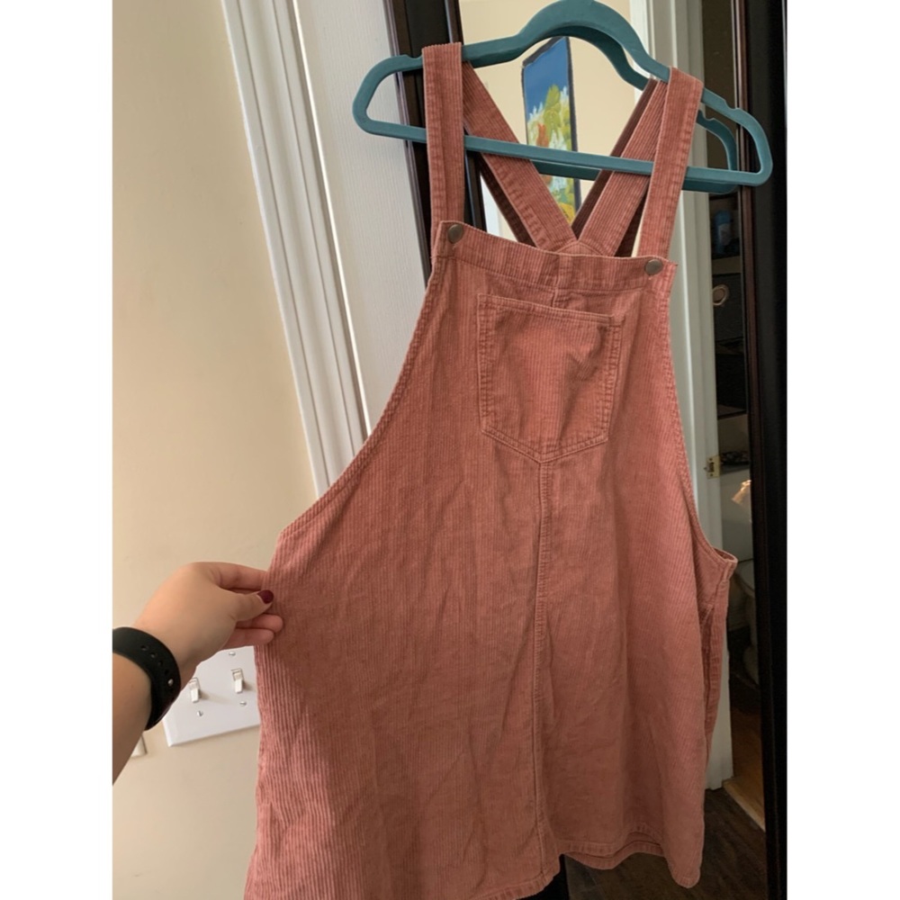 Pink pinafore dress